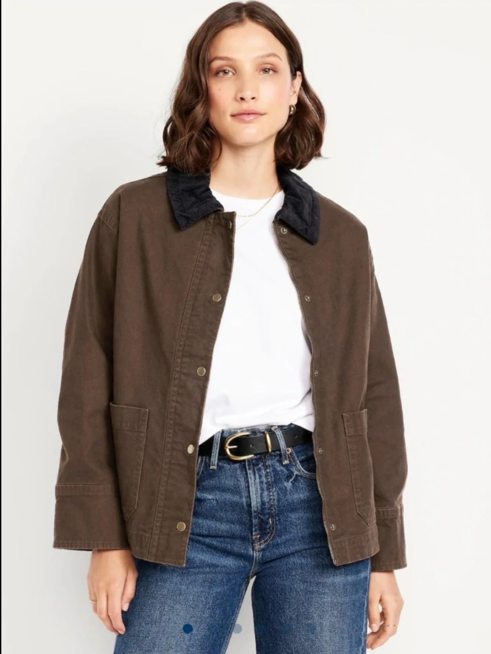 Old Navy Canvas Barn Jacket Chocolate Brown